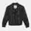 Philipp Plein Junior Black Studded Faux Leather Denim Jacket 8 Yrs