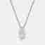 14K White Gold  Lab Grown Diamond Pendant Necklace (0.63 cts)