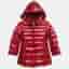 Simonetta Kids Dark Red Nylon Zip-Up Hooded Down Jacket 6 Yrs
