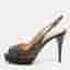 Tod's Brown/Grey Python Slingback Platform Pumps Size 40