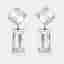 24.00 cts Emerald Cut and Asscher Cut Lab Grown Diamond 18k White Gold Earrings
