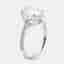 3.30 cts Oval and Round Lab Grown Diamond 18k White Gold Ring Size 52
