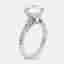 3.65 cts Round Brilliant Lab Grown Diamond 18k White Gold Ring Size 53