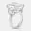 14.00 cts Radiant Cut and Trapezoid Lab Grown Diamond 18k White Gold Ring Size 51