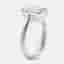 2.80 cts Radiant Cut Lab Grown Diamond 18k White Gold Ring Size 51