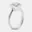3.00 cts Asscher Cut Lab Grown Diamond 18k White Gold Ring Size 51