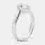 1.00 cts Oval Cut Lab Grown Diamond 18k White Gold Ring Size 51