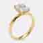 2.00 cts Radiant Cut Round Brilliant 18k Yellow Gold Lab Grown Diamonds Ring Size 51