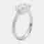 2.00 cts Radiant Cut Lab Grown Diamond 18k White Gold Ring Size 53