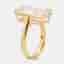 7.20 cts Elongated Cushion 18k Yellow Gold Lab Grown Diamonds Ring Size 53