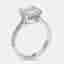 3.80 cts Asscher Cut Round Brilliant 18k White Gold Lab Grown Diamonds Ring Size 54