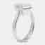2.75 cts Hexagon Cut Lab Grown Diamond 18k White Gold Ring Size 52