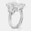 17.00 cts Radiant Cut and Trapezoid Lab Grown Diamond 18k White Gold Ring Size 54