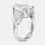 7.45 cts Oval and Pear Lab Grown Diamond 18k White Gold Ring Size 54