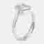 2.05 cts Hexagon Cut Lab Grown Diamond 18k White Gold Ring Size 51