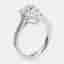 3.50 cts Pear Brilliant Round 18k White Gold Lab Grown Diamonds Ring Size 53