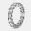 4.4 cts Round Brilliant Lab Grown Diamonds 18k White Gold Eternity Band Ring Size 53