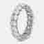 4.80 cts Oval Brilliant Lab Grown Diamond 18k White Gold Eternity Band Ring Size 52