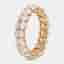 4.80 cts Oval Brilliant Lab Grown Diamond 18k Rose Gold Eternity Band Ring Size 54