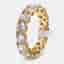 6 cts Round Brilliant Lab Grown Diamonds 18k Yellow Gold Eternity Band Ring Size 54