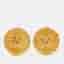 Chanel CC Textured Gold Tone Round Clip-on Earrings