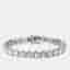 25.00 cts Round Brilliant Cut Lab Grown Diamonds 18k White Gold Tennis Bracelet