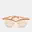 Prada Brown SPR A24 Rimeless Round Sunglasses