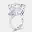 23.2 cts Asscher, Trapezoid and Round Lab Grown Diamond 18k White Gold Ring Size 51