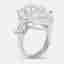 16.00 cts Pear and Trapezoid Lab Grown Diamond 18k White Gold Ring Size 51