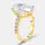 8.5 cts Oval and Round Lab Grown Diamond 18k Yellow Gold Ring Size 53