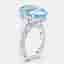 13.3 cts Fancy Blue Pear Brilliant and Round 18k White Gold Lab Grown Diamonds Ring Size 53