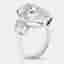 4 cts Pear Brilliant Lab Grown Diamond 18k White Gold Ring Size 54