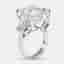 23.2 cts Asscher, Trapezoid and Round Lab Grown Diamond 18k White Gold Ring Size 54