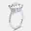 8.47 cts Round Brilliant Lab Grown Diamond 18k White Gold Ring Size 54