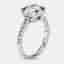 3.3 cts Princess and Round Lab Grown Diamond 18k White Gold Ring Size 54