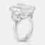 17.00 cts Radiant and Trapezoid 18k White Gold Lab Grown Diamonds Ring Size 54