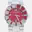 Chaumet Class One 622C Quartz Red Dial Stainless Steel Diamonds Women's Wristwatch 33mm