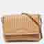 DKNY Beige Quilted Leather Gansevoort Crossbody Bag