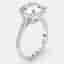 3.30 cts Round Brilliant Lab Grown Diamonds 18k White Gold Ring Size 51