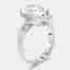 5.50 cts Pear Brilliant and Trapezoid Lab Grown Diamonds 18k White Gold Ring Size 54