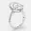 8.40 cts Oval Brilliant and Round Lab Grown Diamonds 18k White Gold Ring Size 54