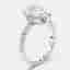 3.25 cts Pear Brilliant and Round Lab Grown Diamonds 18k White Gold Ring Size 54