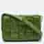 Bottega Veneta Green Plisse Intreccio Leather Cassette Shoulder Bag