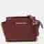 Michael Kors Burgundy Saffiano Leather Mini Selma Crossbody Bag