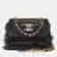 Chanel Black Denim Mood Convertible Chain Clutch