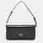 Prada Black Brushed Leather Femme Shoulder Bag