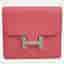 Hermes Constance Half Pink Epsom Calfskin Leather Wallet