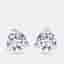 2.09 cts Round Brilliant Cut 18k White Gold Lab Grown Diamonds Solitaire Stud Earrings