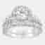 3ct 14k White Gold Lab Grown Diamond Bridal Set