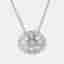 1.21ct 14k White Gold Lab Grown Diamond Halo Pendant